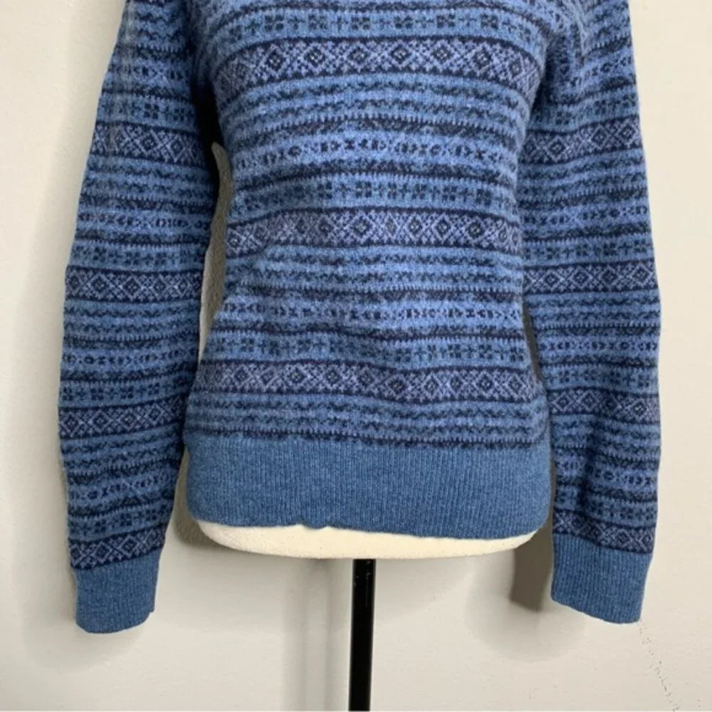 Polo Ralph Lauren Blue Fair Isle Wool Sweater